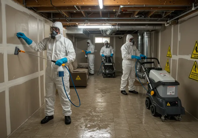 Basement Moisture Removal and Structural Drying process in Hutchinson, MN